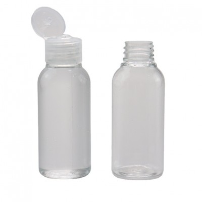 Cheap price 2oz clear plastic bottle with flip top cap with best quality