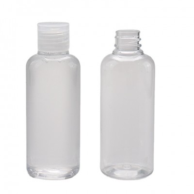 100ML empty pet plastic hand sanitizer gel bottles with flip top cap