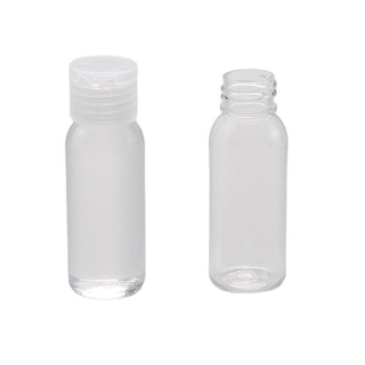 Wholesale 30ml PET clear empty plastic bottle with flip top cap with best quality